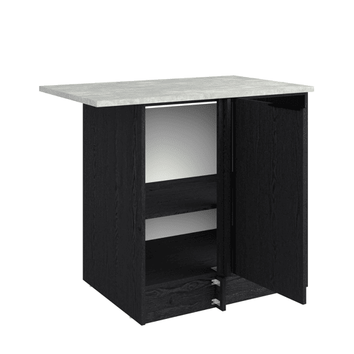 Módulo de canto baixo ANNA 100 cm com 1 porta, preto