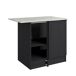 Módulo bajo de rincón ANNA de 100cm 1 puerta negro Módulo bajo de rincón ANNA de 100cm 1 puerta negro Negro
