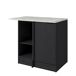 Módulo bajo de rincón ANNA de 100cm 1 puerta negro Módulo bajo de rincón ANNA de 100cm 1 puerta negro Negro
