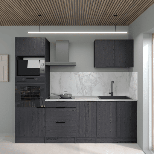 Módulo de coluna alto ANNA 60cm com 2 portas preto