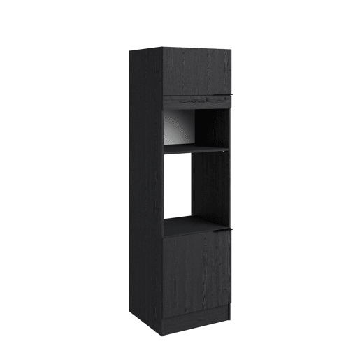 Módulo de coluna alto ANNA 60cm com 2 portas preto