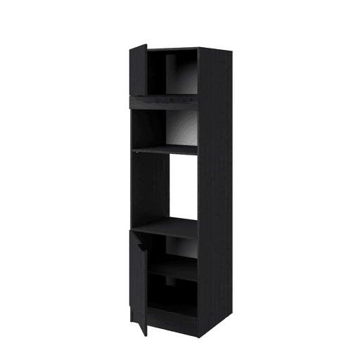 Módulo de coluna alto ANNA 60cm com 2 portas preto