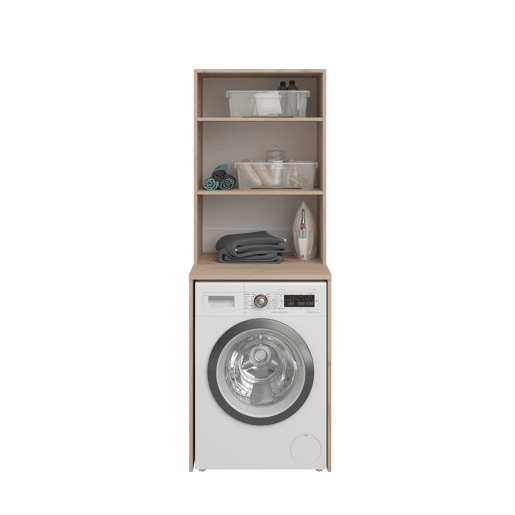 Módulo alto NEXO 65cm para máquina de lavar roupa carvalho e branco