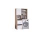 Módulo alto NEXO de 65cm para lavadora roble y blanco Módulo alto NEXO de 65cm para lavadora roble y blanco Blanco/ Madera