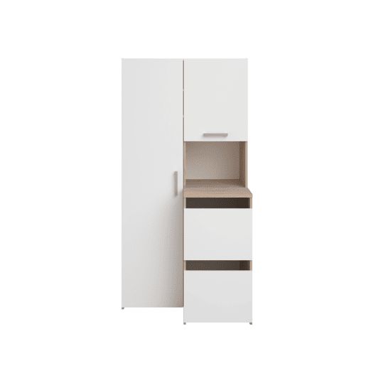 Módulo alto combi NEXO 93 cm com 4 portas, carvalho e branco Módulo alto combi NEXO 93 cm com 4 portas, carvalho e branco