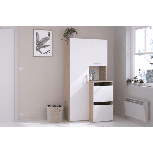 Módulo alto combi NEXO 93 cm com 4 portas, carvalho e branco Módulo alto combi NEXO 93 cm com 4 portas, carvalho e branco