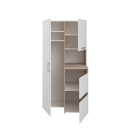 Módulo alto combi NEXO 93 cm com 4 portas, carvalho e branco Módulo alto combi NEXO 93 cm com 4 portas, carvalho e branco