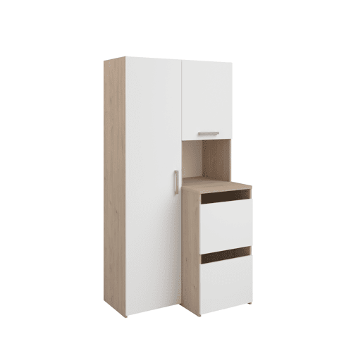 Módulo alto combi NEXO 93 cm com 4 portas, carvalho e branco Módulo alto combi NEXO 93 cm com 4 portas, carvalho e branco