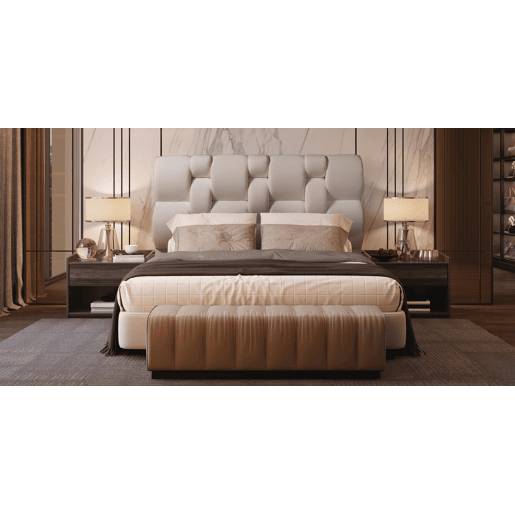 Cabeceira SENA 160x115x12 cm tecido branco