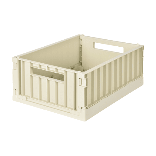Caixa de plástico PLEGABLE I 18,6x43x29,5cm cor bege