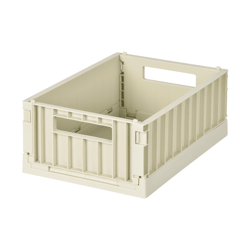Caixa de plástico PLEGABLE I 11,8x29,5x21,2cm cor bege