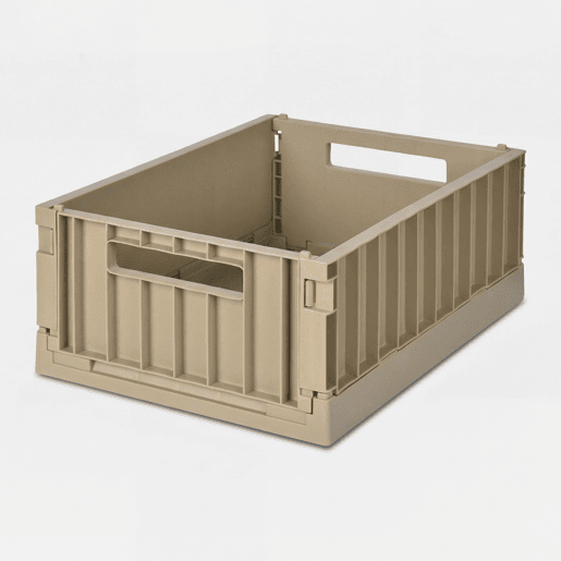Caixa de plástico PLEGABLE I 11,8x29,5x21,2cm cor castanho