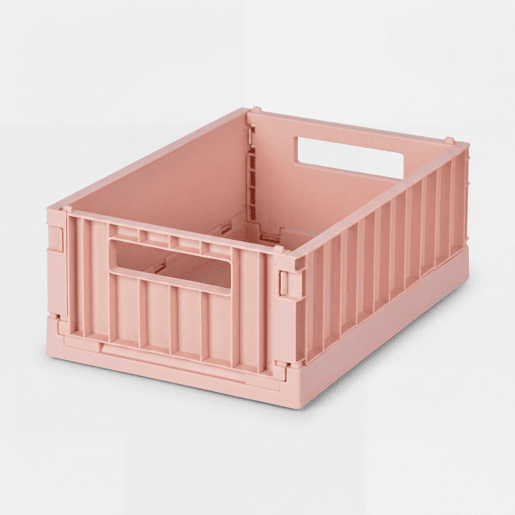 Caixa de plástico PLEGABLE I 11,8x29,5x21,2cm cor rosa