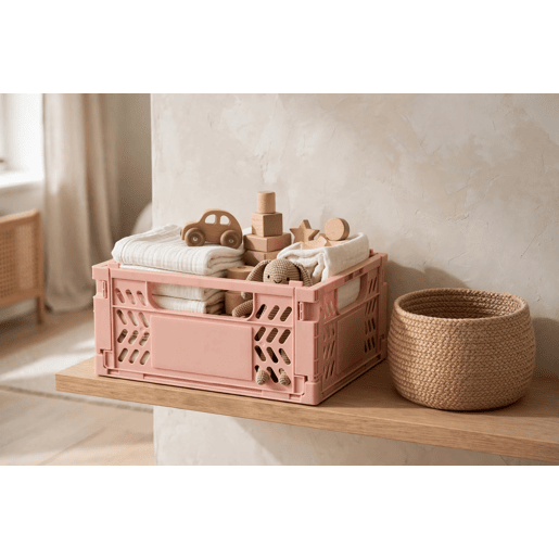 Caixa de plástico PLEGABLE II 8,5x21x14,5cm cor rosa Caixa de plástico PLEGABLE II 8,5x21x14,5cm cor rosa