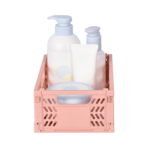 Caixa de plástico PLEGABLE II 8,5x21x14,5cm cor rosa