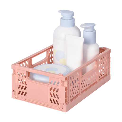 Caixa de plástico PLEGABLE II 8,5x21x14,5cm cor rosa