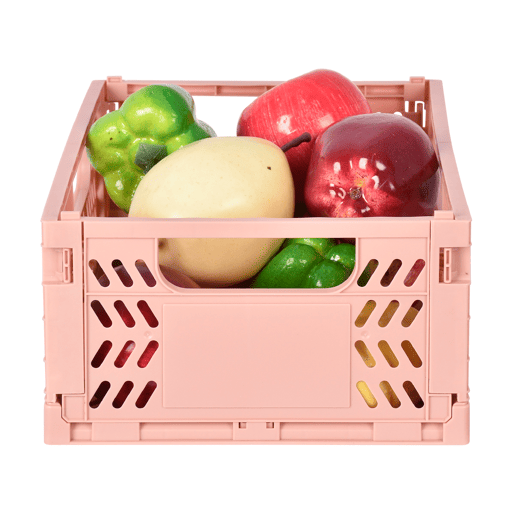 Caixa de plástico PLEGABLE II 12,3x29x21,3cm cor rosa