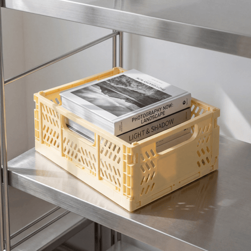 Caixa de plástico PLEGABLE II 12,3x29x21,3cm cor amarelo