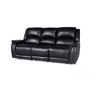 Sofá de 3 lugares NINFA relax elétrico cor preto