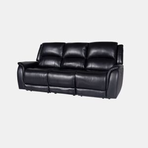 Sofá de 3 lugares NINFA relax elétrico cor preto