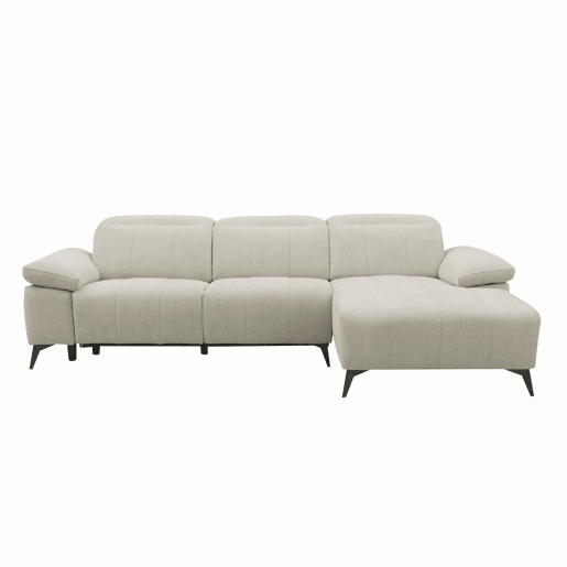 Chaise longue direita ANDY com relax elétrico cor bege