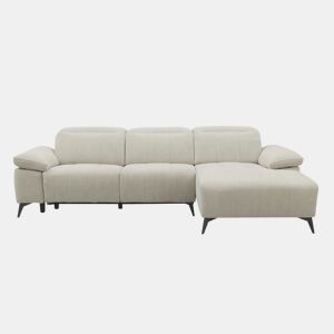 Chaise longue direita ANDY com relax elétrico cor bege