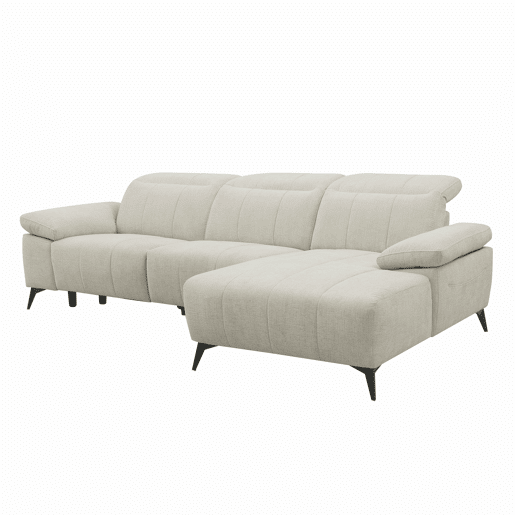 Chaise longue direita ANDY com relax elétrico cor bege