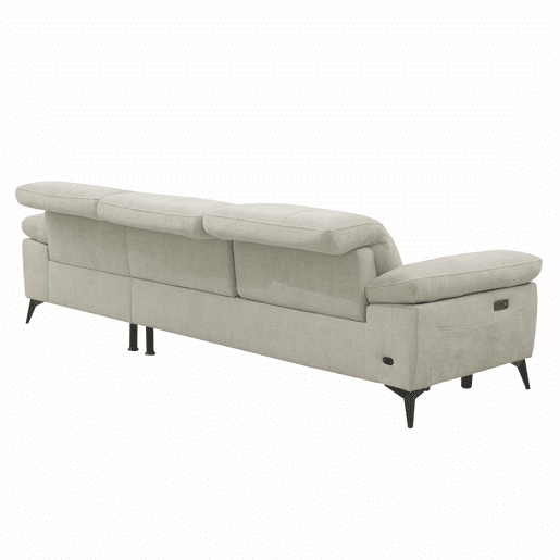Chaise longue direita ANDY com relax elétrico cor bege