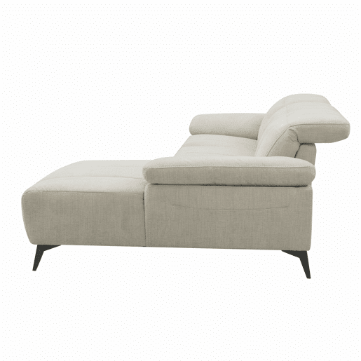 Chaise longue direita ANDY com relax elétrico cor bege