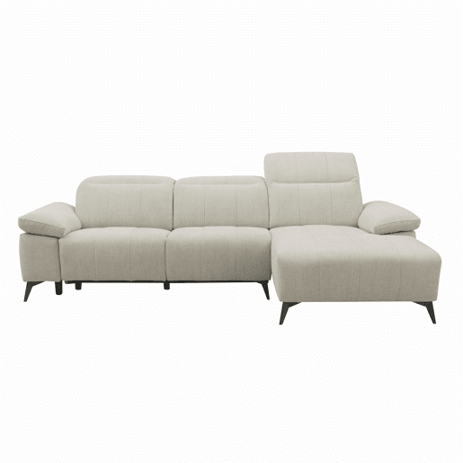 Chaise longue direita ANDY com relax elétrico cor bege