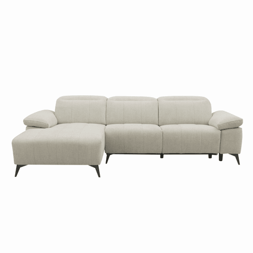 Chaise longue esquerda ANDY com relax elétrico cor bege Chaise longue esquerda ANDY com relax elétrico cor bege