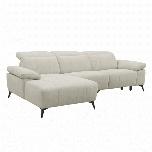 Chaise longue esquerda ANDY com relax elétrico cor bege Chaise longue esquerda ANDY com relax elétrico cor bege