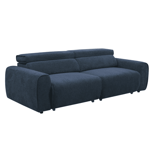 Sofá 3 lugares e 2 assentos deslizantes LOAN XL cor azul escuro