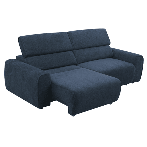 Sofá 3 lugares e 2 assentos deslizantes LOAN XL cor azul escuro