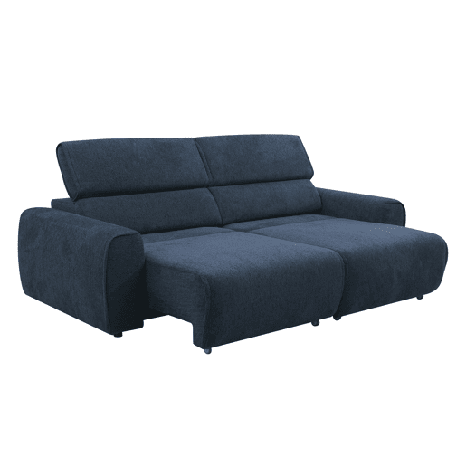 Sofá 3 lugares e 2 assentos deslizantes LOAN XL cor azul escuro