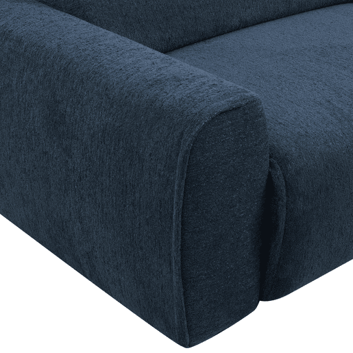 Sofá 3 lugares e 2 assentos deslizantes LOAN XL cor azul escuro