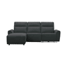Chaise longue esquerda e relax elétrico TOBY cinza escuro