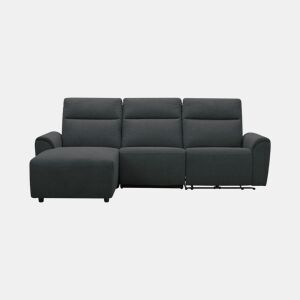 Chaise longue esquerda e relax elétrico TOBY cinza escuro