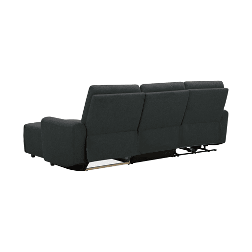Chaise longue esquerda e relax elétrico TOBY cinza escuro