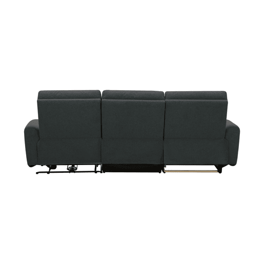 Chaise longue esquerda e relax elétrico TOBY cinza escuro