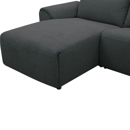 Chaise longue esquerda e relax elétrico TOBY cinza escuro