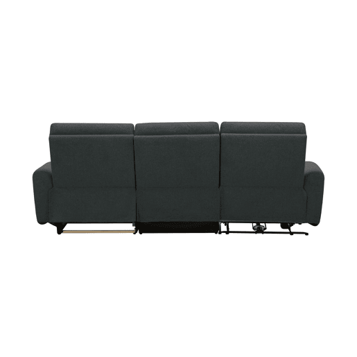Chaise longue direita e relax elétrico TOBY cinzento escuro