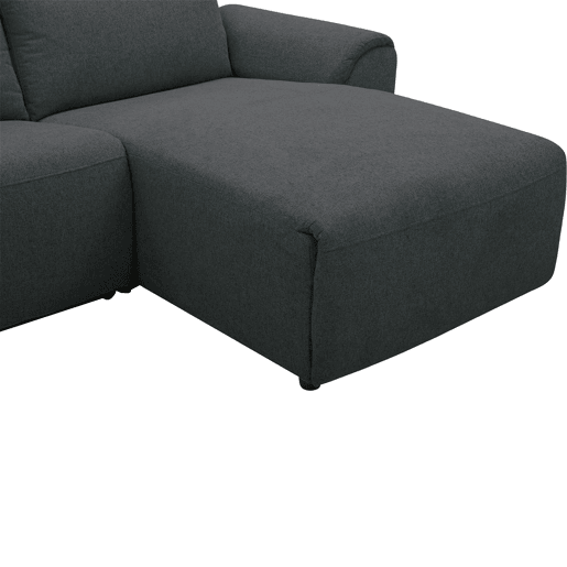 Chaise longue direita e relax elétrico TOBY cinzento escuro