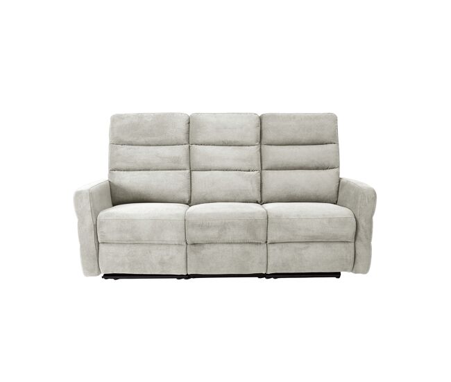 Sofá 3 plazas relax manual zeus color gris claro