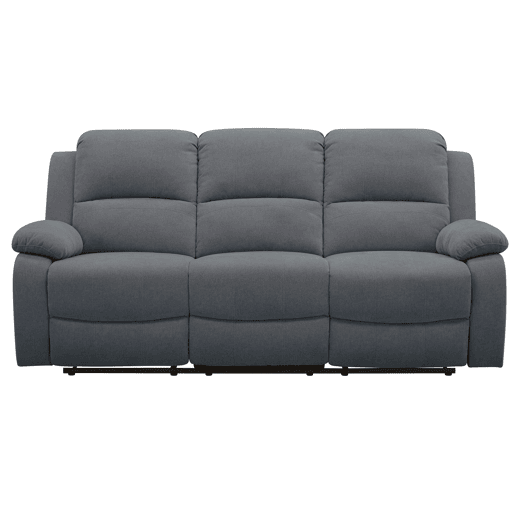 Sofá de 3 lugares 3 assentos relax elétricos RYAN cinzento escuro