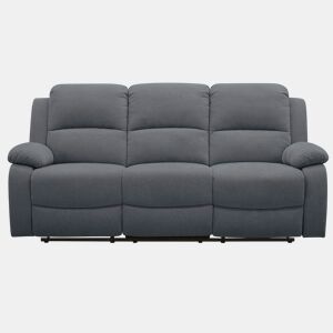 Sofá de 3 lugares 3 assentos relax elétricos RYAN cinzento escuro