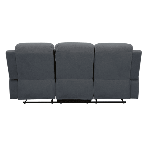 Sofá de 3 lugares 3 assentos relax elétricos RYAN cinzento escuro