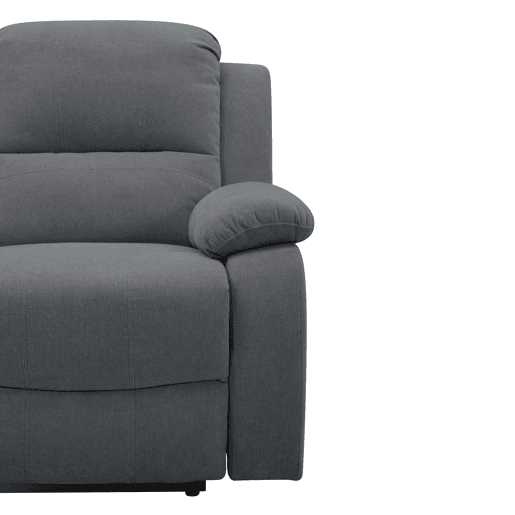 Sofá de 3 lugares 3 assentos relax elétricos RYAN cinzento escuro