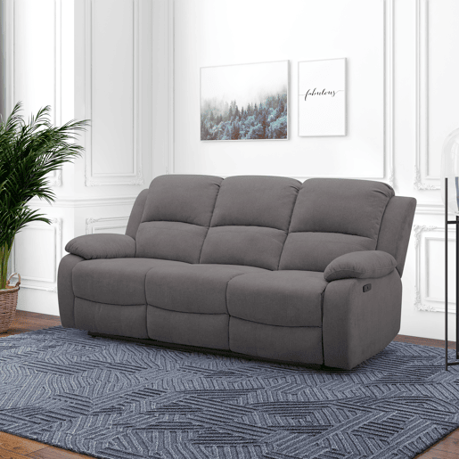 Sofá de 3 lugares 3 assentos relax elétricos RYAN vison Sofá de 3 lugares 3 assentos relax elétricos RYAN vison