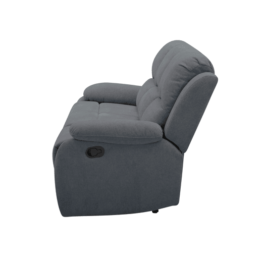Sofá de 3 lugares 2 assentos relax manual RYAN cinza escuro